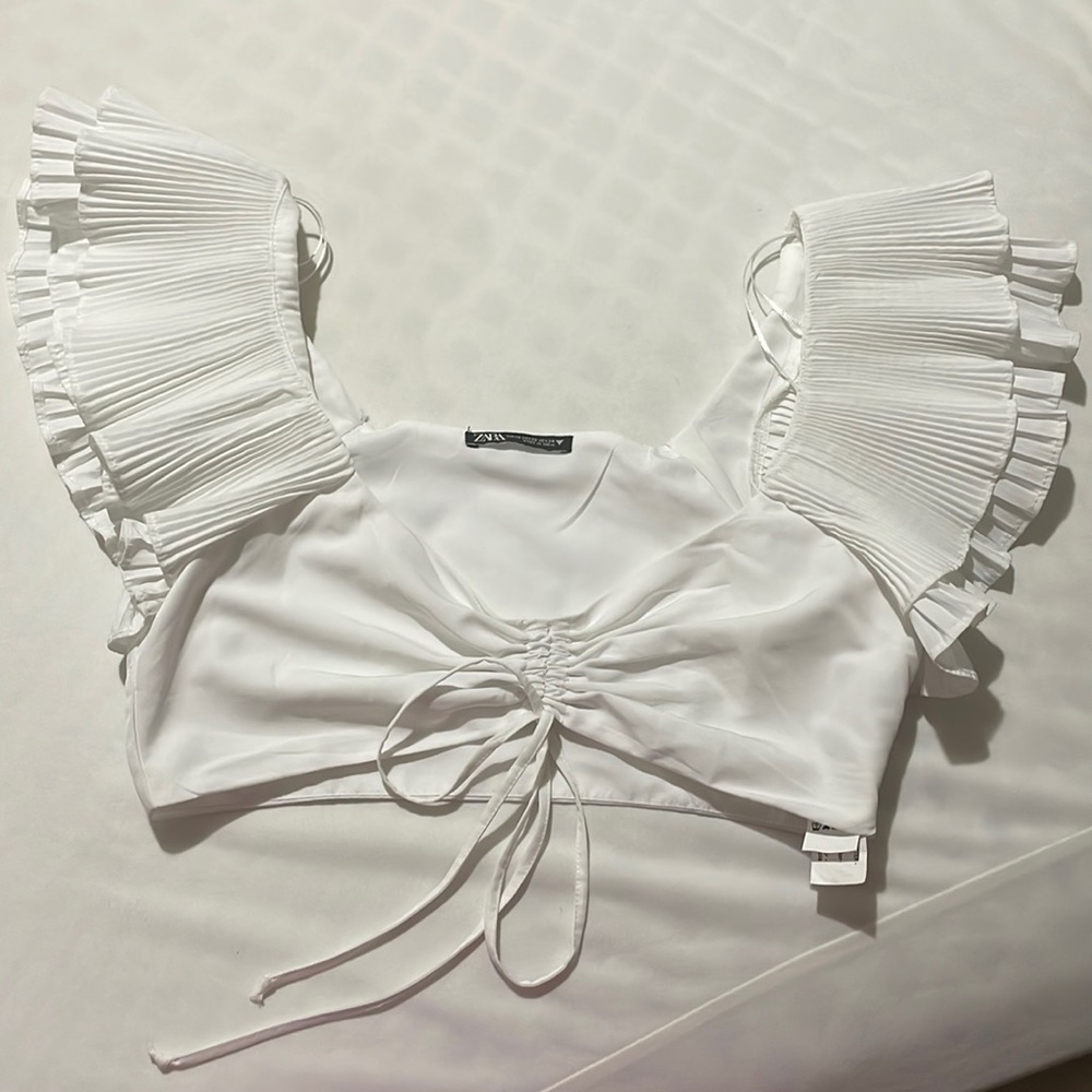 Zara white top, never worn